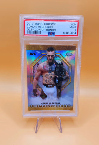 UFC 2019 Topps Chrome Conor McGregor Octagon of Honor PSA 9