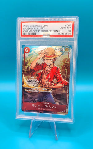 One Piece 2022 Monkey D Luffy Championship Bonus PSA 10