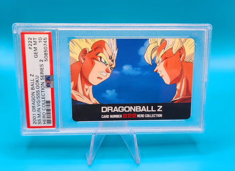 Dragon Ball Z 2001 Hero Collection Majin Vegeta vs SS Goku PSA 10