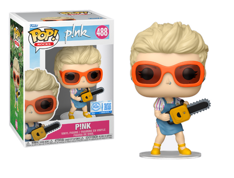 Pop! Rocks Pink with Chainsaw (So What) Funko Shop Pop Vinyl