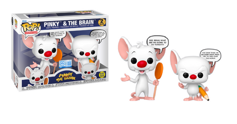 Pinky & the Brain 2-Pack Glow Funko Shop Exclusive Pop Vinyl