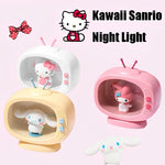 Kawaii Sanrio Cinnamoroll Hello Kitty Night Light Desktop Figurine