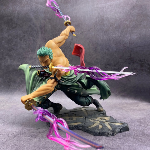 One Piece Roronoa Zoro 3 Sword Style Anime Figurine
