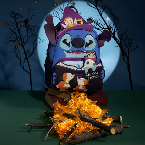 Stitch Exclusive Spooky Stories Halloween Glow Mini Loungefly Bag