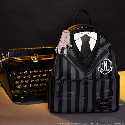 Wednesday Addams Nevermore Cosplay Mini Loungefly Bag