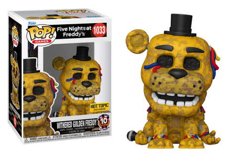 Five Nights at Freddy's Withered Golden Freddy Hot Topic Pop Vinyl